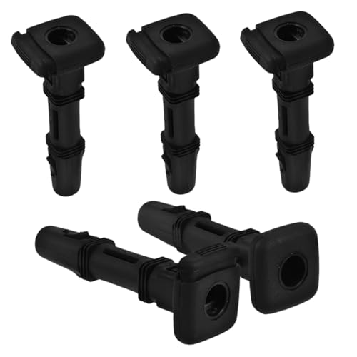 MUCKLILY 5Pcs Adjustable Locking Car Seat Headrest Guide Inserts Durable Plastic Headrests Post Guide Tubes for Front Seat Maintenance and Comfortable Support