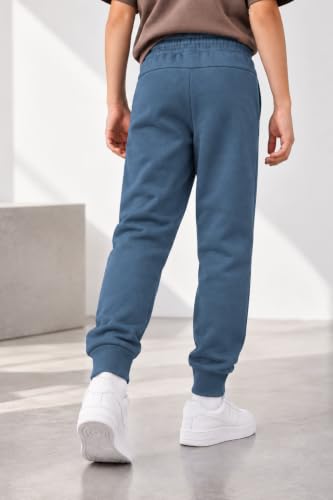 Image of Alan Jones Clothing Boys Solid Joggers Trackpant | Ribbed Hem & Waist | Drawstring Closure | Sizes 5-16 Years | Heavy GSM Fabric