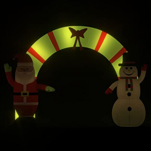 Skm Christmas Inflatable Santa & Snowman Arch Gate Led 106.3" (3.38 Kg/7.436 Lbs) #TOP1