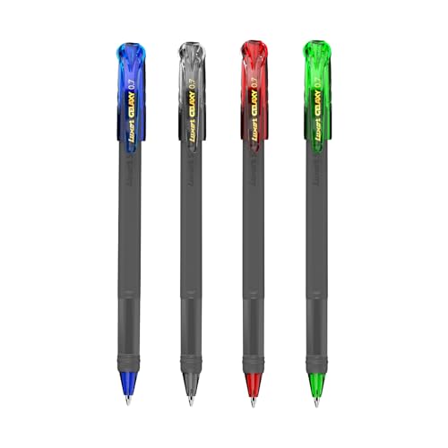 Image of Luxor Schneider Gelaxy|Refillable Gel Pen|Pack of 4-(Blue+Black+Red+Green)|0.7mm Precise Writing|Quick Dry Ink | German Technology|Smooth Writing Experience| Ideal for Students & Professionals