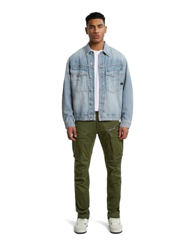 Image of G-Star Raw Men's Rovic Zip 3D Tapered, Dark Bronze /Green, 32 Regular;Classic;Straight Casual Pants