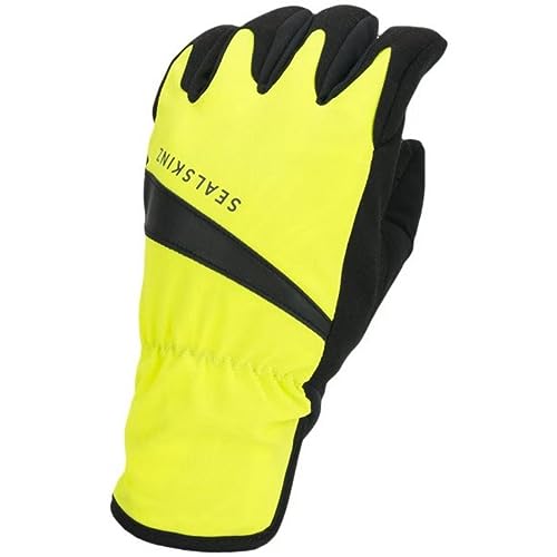 SEALSKINZ Bodham Waterproof All Weather Cycle Glove Neon Yellow/Black Unisex Glove Medium