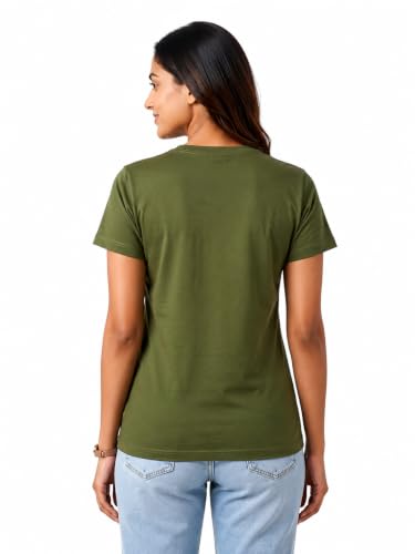 Image of Women's Slim Fit Graphic Printed T-Shirt | Soft 100% Cotton Fabric | Round Neck Half Sleeve Casual Top, Travel & College Pack of 2 Set