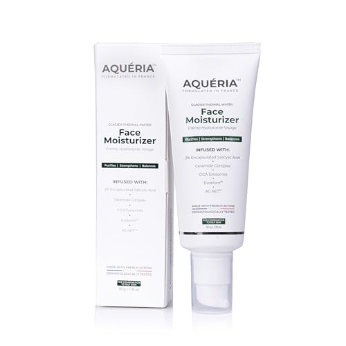 Image of Aqueria Oil Free Gel Based Daily French Moisturizer | 2% BHA, 3% Niacinamide with Ceramides, Cica & Multi Actives | Controls Oil, Repairs Skin Barrier & Clears Pores | Lightweight, Fast Absorbing, Non-Greasy, Non-sticky Hydration | Mattifying, Fragrance-Free Cream for Oily, Combination & Acne Prone Skin | 50g