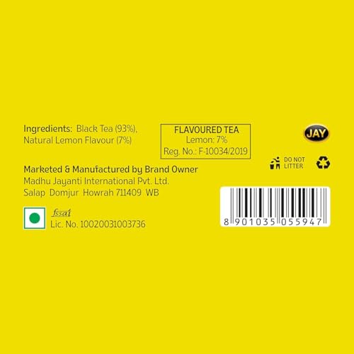 Image of TE-A-ME Lemon Tea 400 Bags | Lemon Black Tea | Pack of 4 (100 Bags x 4)
