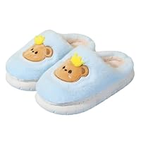 Kids Slippers, Animal Winter Slipper for Girls Boys with Cow Bunny Bear Dinosaur Panda Frog Sheep Rabbit, Toddler Fuzzy Cute Fluffy House Shoes, Plush Cartoon Bedroom Slides, Kawaii Soft Cozy