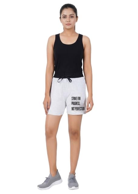 blacktail Women Cotton Sports Shorts_PO1_[White_M]-picture-33