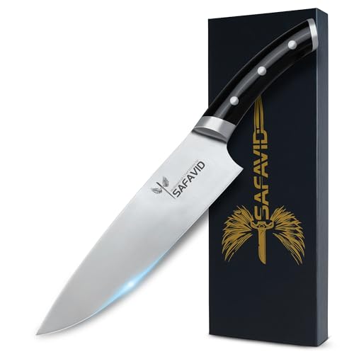 Safavid PRECISION 13-Inch German Chef Knife, 8-Inch Blade, 5-Inch Ergonomic Handle – High-Carbon Stainless Steel, Razor-Sharp Edge for Professional & Home Cooking