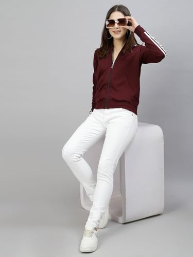 Image of UZARUS Women Cotton Full Zipper Sweatshirt Fleece Jacket for Winter