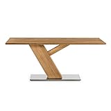 Amazon Brand – Ranger Tisch, 180, 180 x 90 x 75 cm, Wildeiche Natur geölt