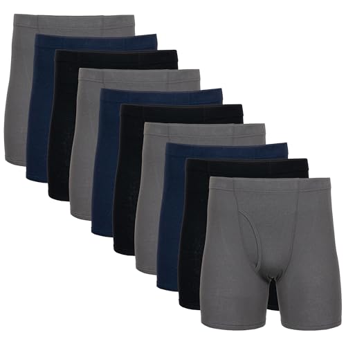 Gildan mens Underwear Covered Waistband Boxer Briefs, Multipack