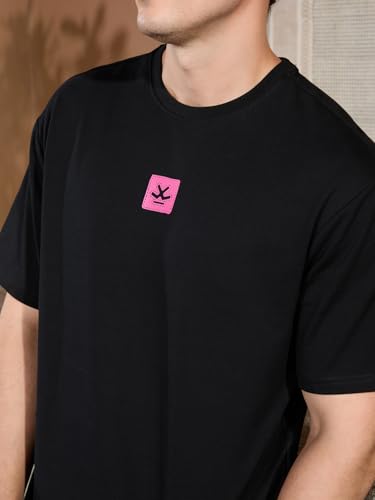Image of WROGN Men's 100% Cotton T-Shirt | Back Graphic Print | Oversized Fit
