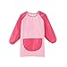 SIOPPKIK Grembiule da Pittura Bambini,5-11 Anni Ragazza/Ragazzo,Grembiule per Pittura,Grembiuli per Bambini,Grembiulino Maniche Lunghe,Bavaglino per Pittura,Per la Pittura Artigianale,Rosa