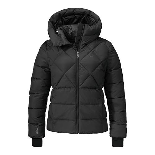 Schöffel Damen Ins Jacket Boston L, warme Winterjacke aus recycelten Materialien, leichte Steppjacke mit Kapuze, winddicht und wasserabweisend, black, 42 Schöffel Damen Ins Jacket Boston L, warme Winterjacke aus recycelten Materialien, leichte Steppjacke mit Kapuze, winddicht und wasserabweisend, black, 42