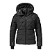 Schöffel Damen Ins Jacket Boston L, warme Winterjacke aus recycelten Materialien, leichte Steppjacke mit Kapuze, winddicht und wasserabweisend, black, 44