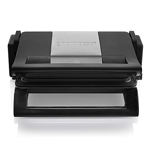 Miniatura 3 de Princess 112530 Multi Grill multifunción 2 en 1, placas reversibles de parrilla y plancha, termostato regulable, bandeja recoge grasas, recubrimiento antiadherente, tapa flotante, 1500 W