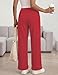 LOMON Womens Wide Leg Sweatpants Baggy Lounge Travel Pants Fall Fashion Outfits 2025 Joggers Clothes with Pockets (Red,L)