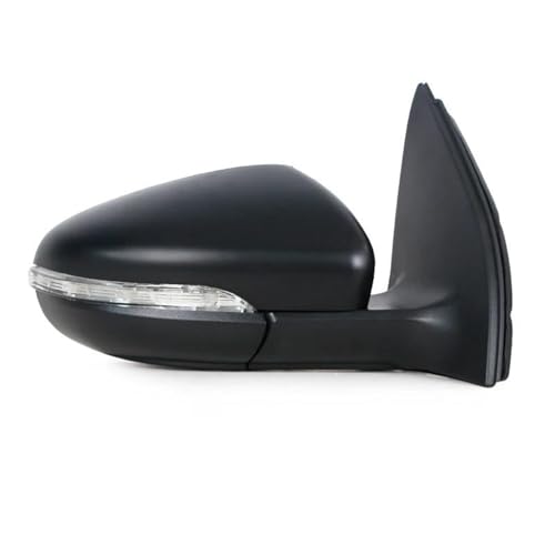 Para Vw Para Golf 6 A6 Mk6 2009 2010 2011 2012 2013 Conjunto De Espejo Retrovisor Del Coche Automático Con Lámpara Aignal Calentada Espejos Exteriores(Negro,bien)