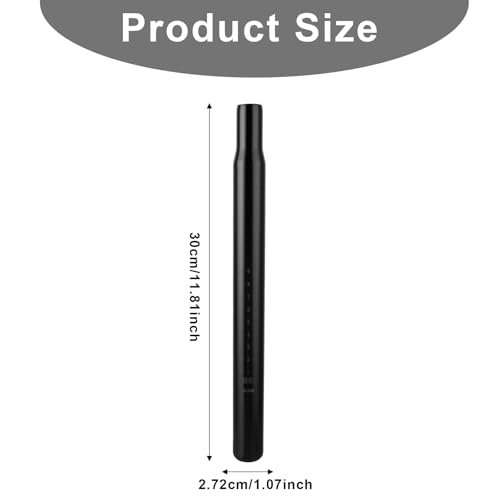 Sliverdew 585602_2_BXR2KYWN Bike Seat Post 27.2 X 300 Mm Aluminum Alloy Bicycle Seatpost Bike Seatpost Bicycle Seat Post Cycling Black Seat Post Bike Seatpost Seat Tube thumb #1