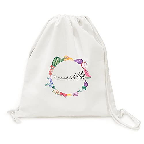 Sac en tissu pliable bleu fruits et légumes avec sangle terweavg