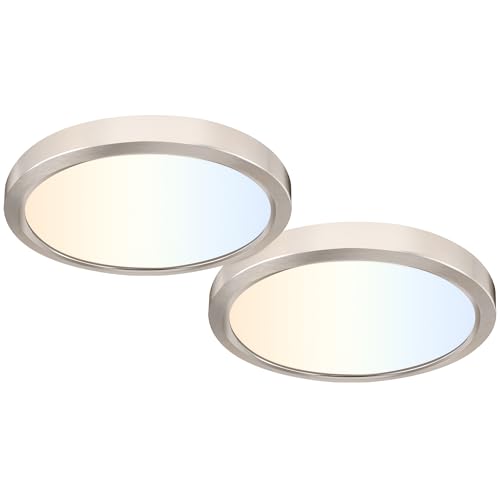 Image of hykolity 9 Inch Selectable CCT LED Round Flat Panel Light,1800LM,2 Pack