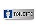 Nitek Targa Toilette Donna in Alluminio Satinato 150mm x 50mm - Targhette Autoadesive | Stickers, Klebeetikett | Impermeabili Lavabili, Ufficio, Pub