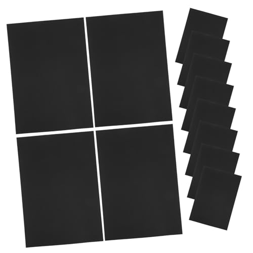 Papier cartonné noir pour scrapbooking et cartes DIY | Lot de 50 pièces sans bord lisse