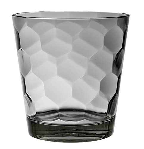Klifa- Lyon- 11 Ounce, Set Of 6, Acrylic Tumbler Drinking Glasses Cups, Bpa-Free, Stackable Plastic Drinkware, Dishwasher Safe, Gray-Black … #TOP22