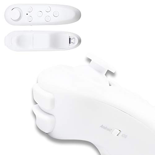 WalR, VR Bluetooth Remote for Samsung Galaxy A10e A20 A3 A5 A7 (2017) A50 Fold, White Headset Controller
