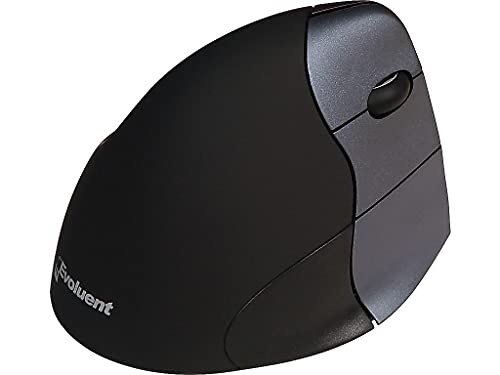 Image of Evoluent - Inventor of the Vertical Mouse - VM4RW Ergonomic Vertical Mouse Right Hand Regular Size Wireless USB, Sculpted for Comfort, Reduces Wrist Strain, 4 Speeds, 6 Customizable Buttons in Windows