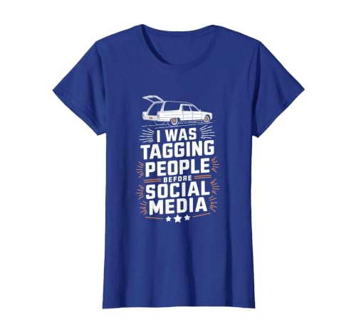 Mortual Embalmer I was Tagging People Before Social Media T-Shirt, Women, Royal Blue, Large