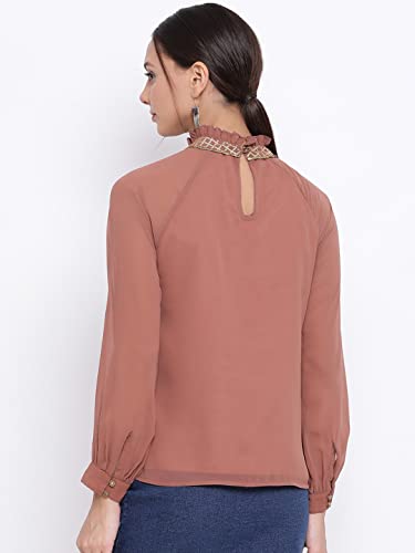 Image of ALL WAYS YOU Casual Embellished Women Brown Top A2107TPBR018
