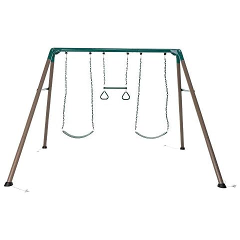 Lifetime Metal Swing Set for Kids, Outdoor Heavy Duty Playset Cover