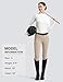 FitsT4 Sports Womens Equestrian Shirts Thumbholes Long Sleeve Horse Riding Shirts Quick Dry UPF50+ Riding Top Half Zip White M