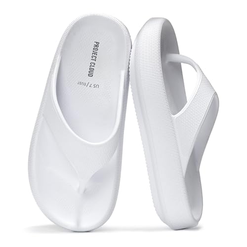 Project Cloud House Slippers Womens Sandals - Non-Slip and Lightweight Recovery Slippers for Women Beach Essentials Water Slides for Women (Pillow)