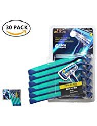 Top Blade Men’s Bulk Disposable Razors – Two Blades With Soothing Aloe Strip – 30 Razor Pack
