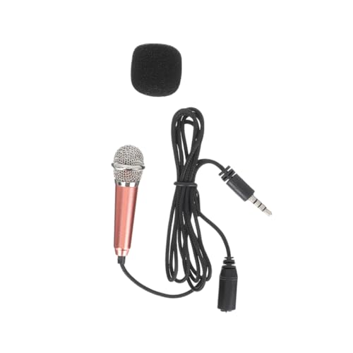 GALPADA 1Set Portable Miniature Microphone for Voice Recording Handheld Mic for Phone Laptop Ktv High Definition Sound Quality Easy to Carry Compatible with All Devices