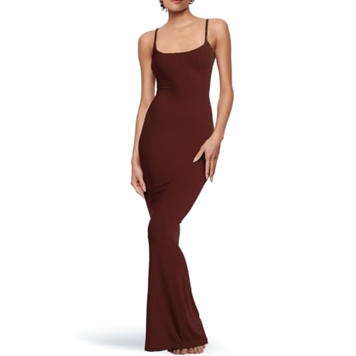 Image of Maxi Black Bodycon Sexy Dress for Women 2025, Formal Long Ribbed Dresses Regular & Plus Size