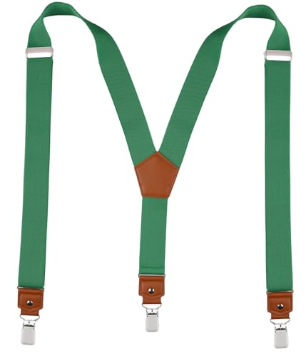 Image of Suspenders for Men Y Back Adjustable Elastic with Strong Clips 47 Inches