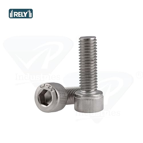Image of Rely⇒VP INDUSTRIES (Pcs-25) M6X16 mm Socket Head Cap Head Cap Screw Allen Bolt Stainless Steel 304| Allen Socket Head Cap Screw with Allen Key 1 Pc