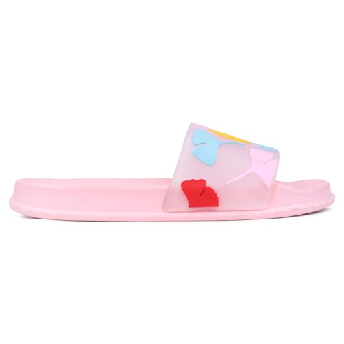 Image of Pampy Angel Transparent Leafs Women's Flip Flops Slides Back Open Household Comfortable Slippers