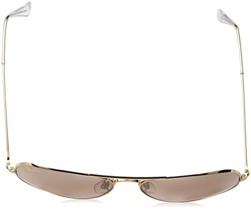 Image of RAY-BAN RB 3025 Aviator Sunglasses (55 mm, 001 /51 Arista Crystal /Gradient Brown)