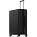 LEVEL8 Koffer Trolley, Rollkoffer Reisekoffer Hartschalen 4 Rollen, Spinner Handgepäck,TSA, 100% PC,Micro-Diamond Textured Design Groß(66cm, 65L,Schwarz)