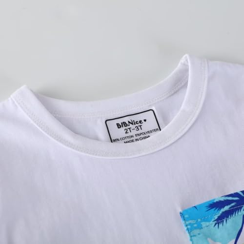 Image of Toddler Boy Clothes Kids Summer Cotton Outfits Shirt Short Sets Size 2-7