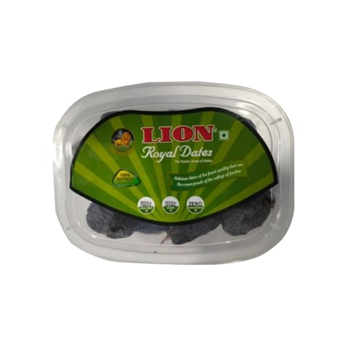 Image of Lion Royal Dates 500g pack - Medjool dates from Jordan - khajur dry fruits - jumbo size - Healthy & Nutritious Snack - Rich in Protein, Vitamins, Minerals & Iron - Fresh Imported Khajoor