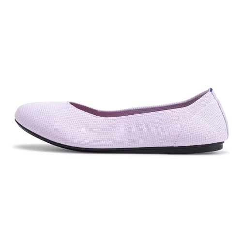 Image of Frank Mully Women's Ballet Flat Shoes Knit Dress Shoes Round Toe Slip On Ballerina Flats for Woman Low Wedge Comfort Soft