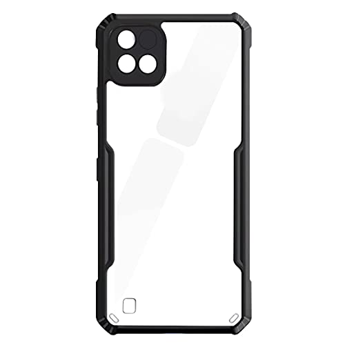 Image of Soft Shockproof Clear Case Air Cushion Hybrid Cover for Realme C20 / C20A - Black
