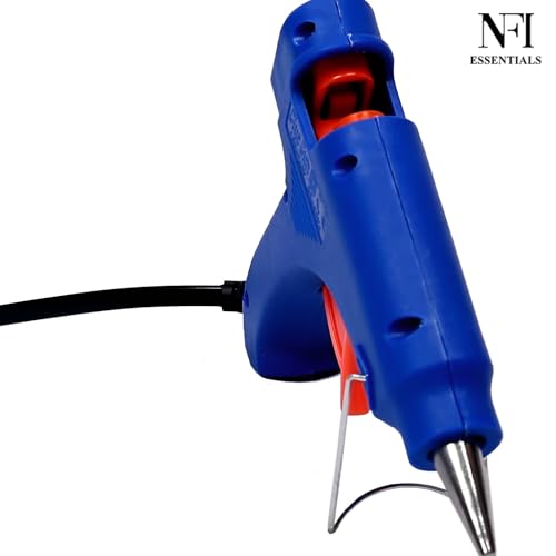 Image of NFI essentials 20W Hot Melt Glue Gun With On-off Switch Anti Drip Heavy Duty Industrial Leak Proof DIY Projects for School Arts & Craft and Quick Repairs (Navy Blue)