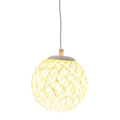EXQUIMEUBLE 藤編みラタンボール台灯小夜灯 給電式 軽量で目に優しいデスクランプ ベージュ色 インテリアに映えるリラックス空間用テーブル照