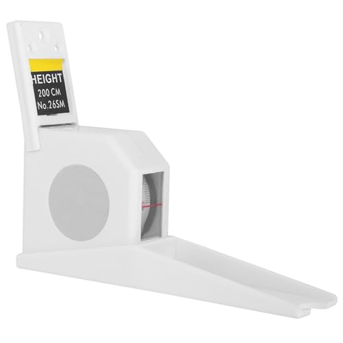 Height Stature Meter 2 Meters Retractable Measure Tape Ruler Metal Measuring Tool with Accurate and Durable Use (White)